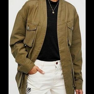 Free People in our nature olive utility jacket